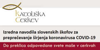 SPREMEMBE V ŽUPNIJI in pomembne informacije v času epidemije