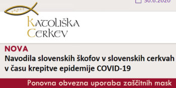 Uporaba zaščitnih mask v cerkvi znova obvezna